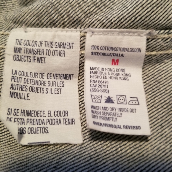 TOMMY Hilfiger blue Jean jacket SZ Med Unisex - Picture 8 of 9